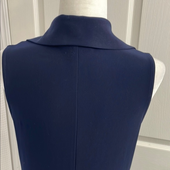 Joseph Ribkoff Navy Blue Sleeveless Tunic / Mini Dress with Zipper & Pockets - Picture 8 of 12